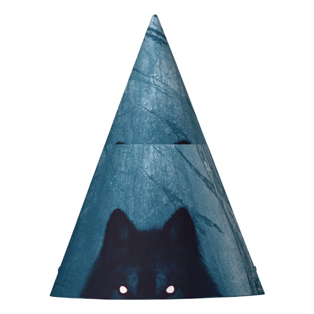 Wolf in Dark Forest. Party Hat (Front)