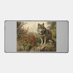 Wolf In Glen Desk Mat