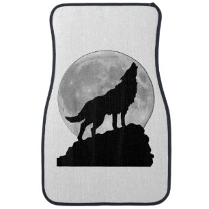 Wolf in moon light T Shirt - Cool full dog pup how Car Floor Mat