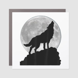Wolf in moon light T Shirt - Cool full dog pup how Car Magnet