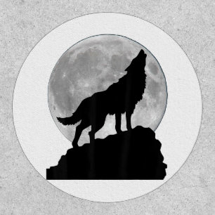 Wolf in moon light T Shirt - Cool full dog pup how Patch