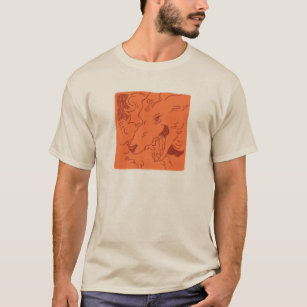 wolf in red T-Shirt
