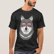 Wolf In Retro Sunglasses T-Shirt Wolf In Retro Sunglasses T-Shirt