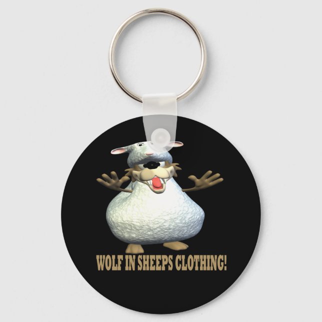 Wolf In Sheeps Clothing Keychain (Front)
