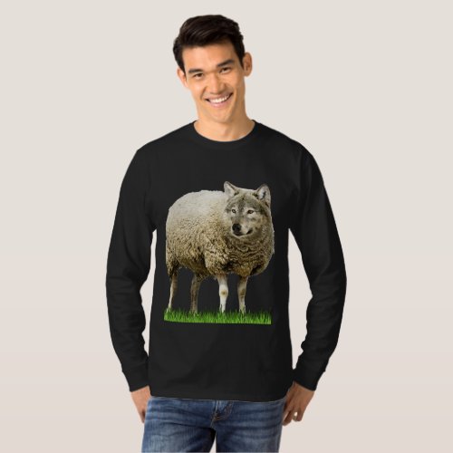 wolf in sheeps clothing mens tshirt black dark