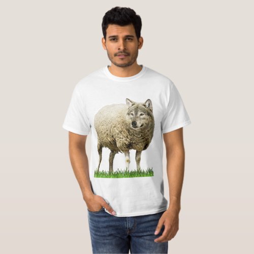 wolf in sheeps clothing mens tshirt white light
