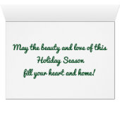 Wolf In Snow Holiday Greeting Card (Inside Horizontal (Bottom))