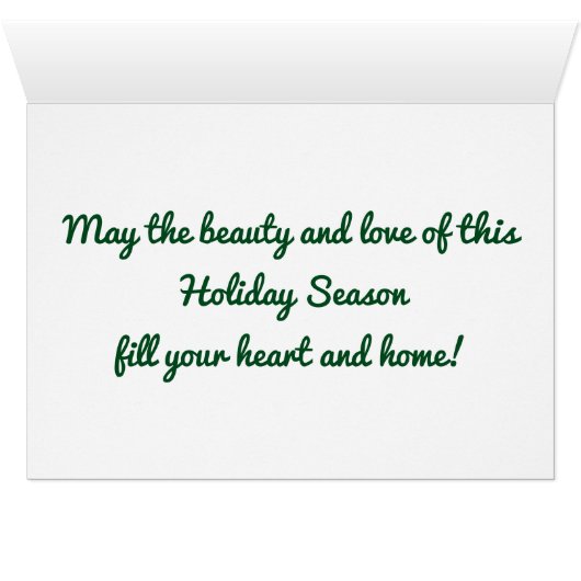 Wolf In Snow Holiday Greeting Card (Inside Horizontal (Bottom))