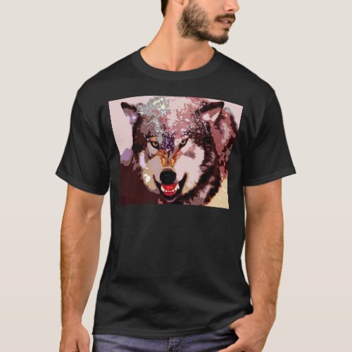 Wolf in Snow T_Shirt