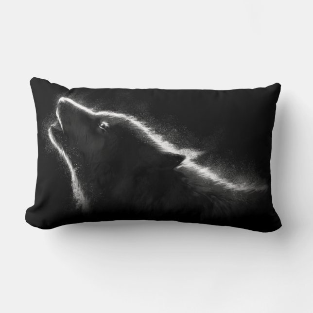 Wolf in The Dark Pillow (Front)