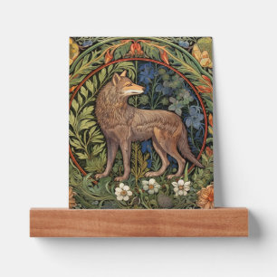 Wolf in the forest art nouveau picture ledge