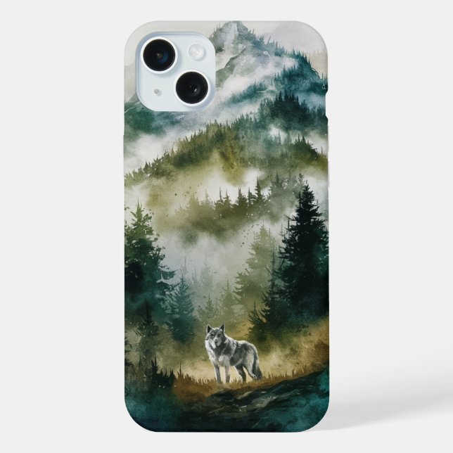 Wolf In The Forest Iphone Case (Back)