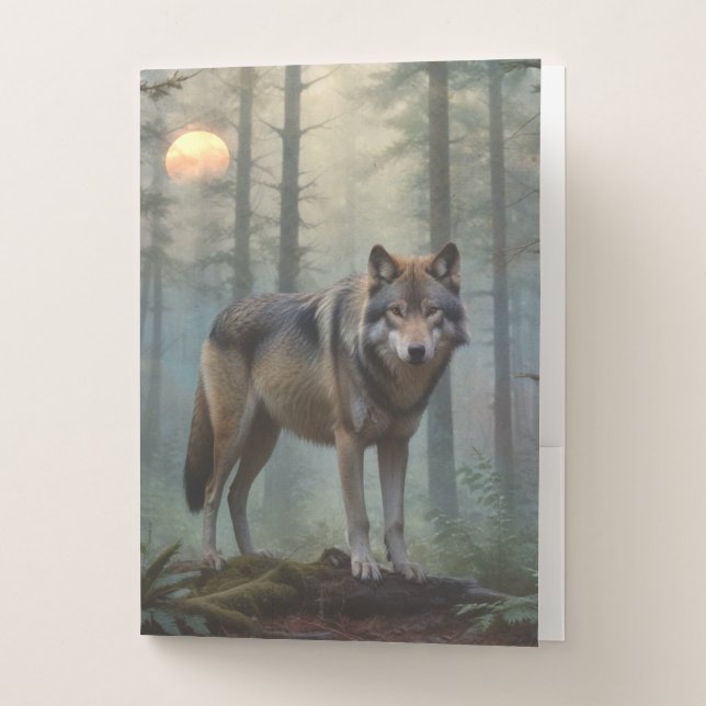 Wolf in the Forest Pocket Folder (Front)