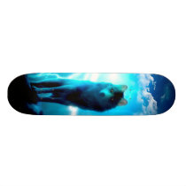 Wolf in the thunderstorm skateboard