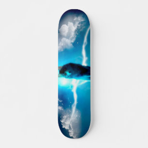 Wolf in the thunderstorm skateboard