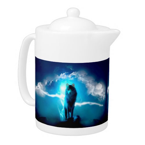 Wolf in the thunderstorm teapot