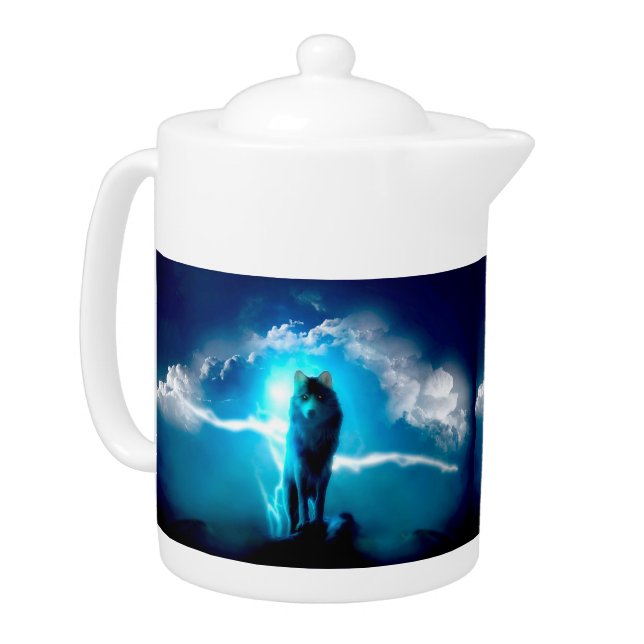 Wolf in the thunderstorm teapot (Left)