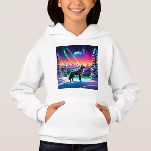 Wolf in the Winter Snow Hoodie