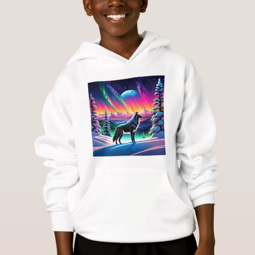 Wolf in the Winter Snow Hoodie