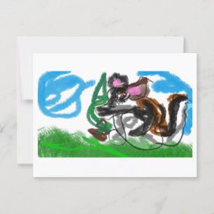 Wolf in wild  postcard