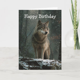 Wolf in Winter Card