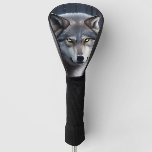 Wolf In Winter Forest Golf Head Cover