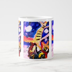 Wolf in winter giant coffee mug