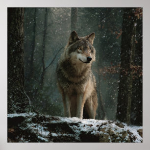 Wolf in Winter Poster