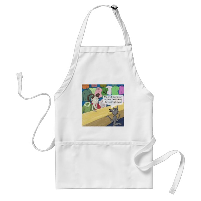 Wolf In Wolf's Clothing Funny Adult Apron (Front)