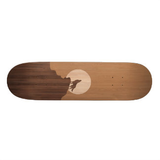 Wolf Inlay Skateboard Deck