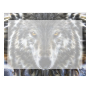 Wolf Inspirational graphic Portrait Notepad