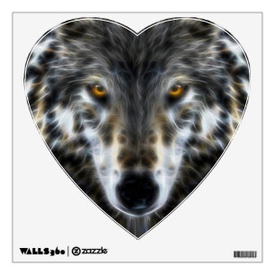 Wolf Inspirational graphic Portrait Wall Decal