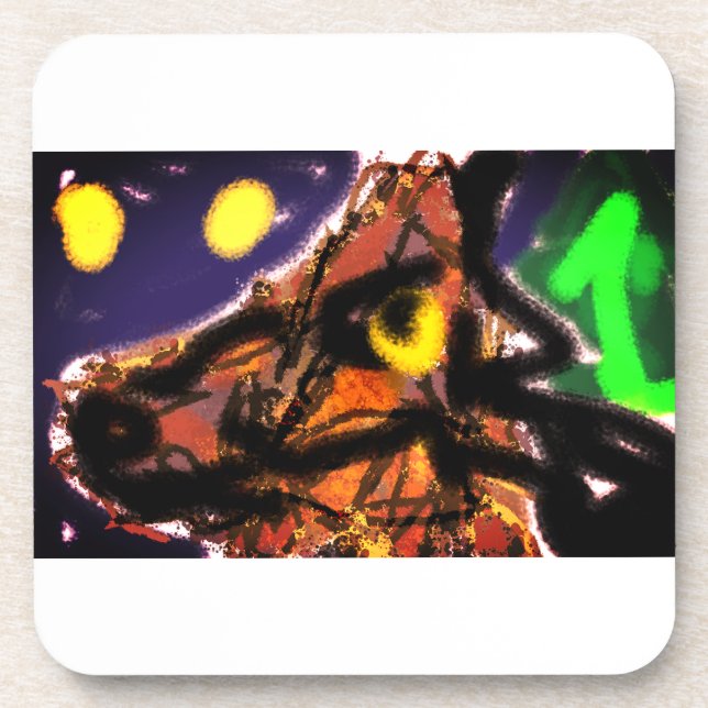 Wolf  joy  beverage coaster (Front)