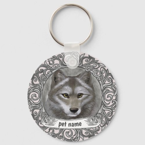 Wolf  keychain