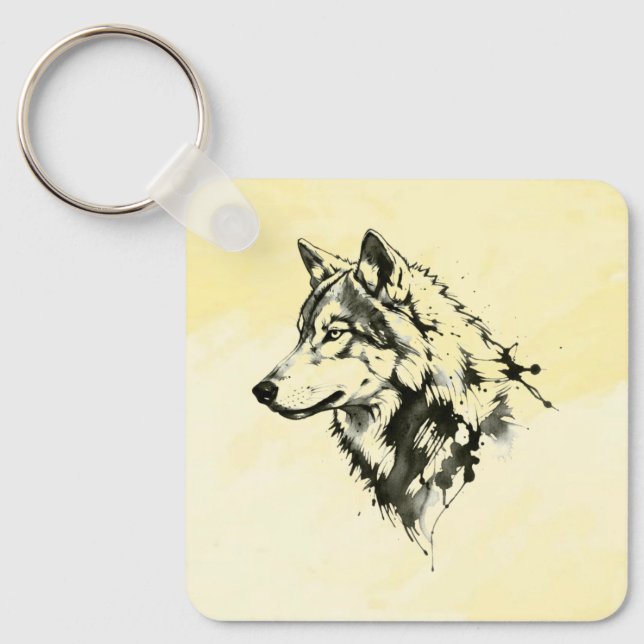Wolf Keychain (Front)