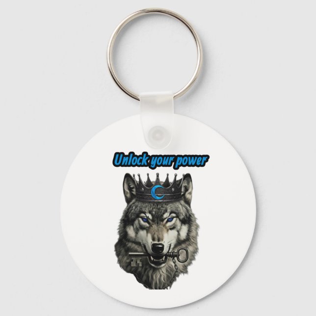 wolf king unlock your power keychain (Front)