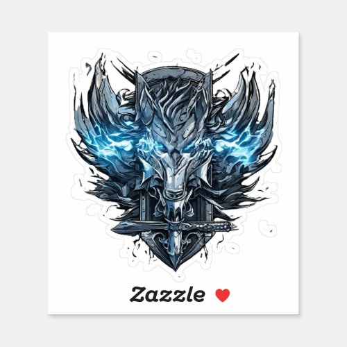 Wolf Knight Emblem2 Sticker