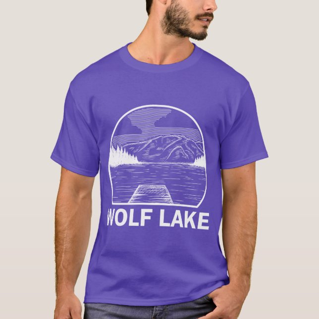 Wolf Lake Illinois Fishing Camping Summer friend T-Shirt (Front)