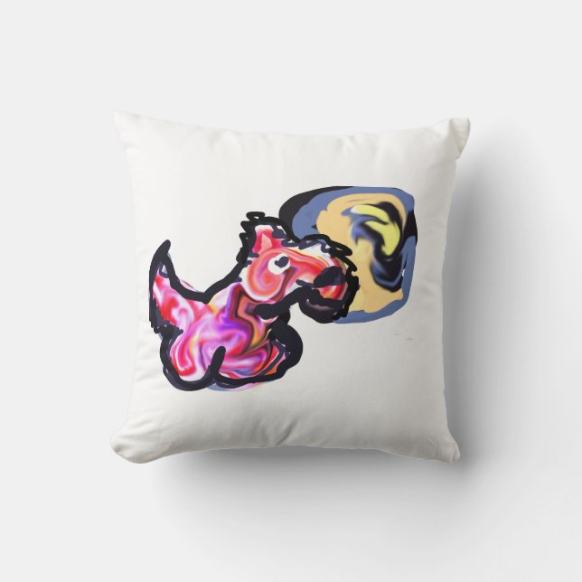 Wolf light moon  throw pillow (Front)
