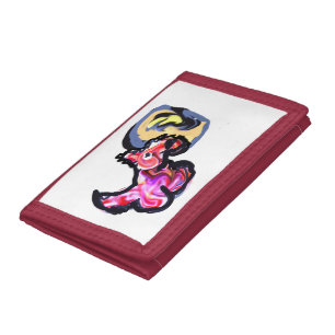 Wolf light moon tri-fold wallet