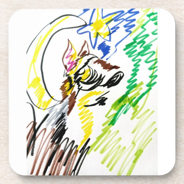 Wolf line autumn  beverage coaster (Front)