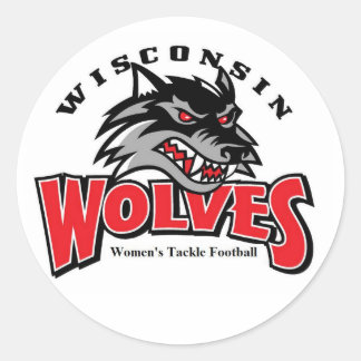 Wolf logo classic round sticker