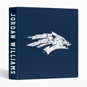 Wolf Logo Distressed 3 Ring Binder