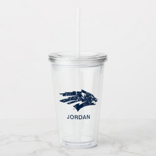 Wolf Logo Distressed Acrylic Tumbler