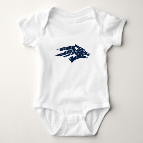 Wolf Logo Distressed Baby Bodysuit