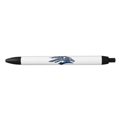 Wolf Logo Distressed Black Ink Pen