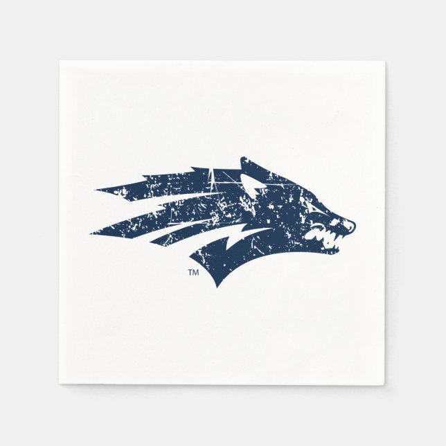 Wolf Logo Distressed Napkins (Front)