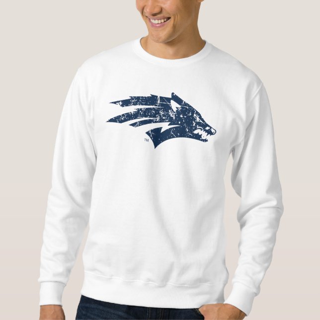 Wolf Logo Distressed Sweatshirt (Front)