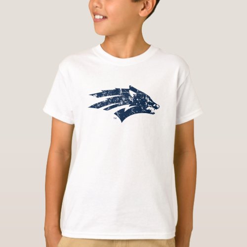 Wolf Logo Distressed T_Shirt