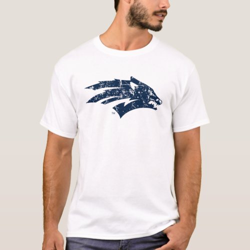 Wolf Logo Distressed T_Shirt